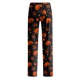 thumbnail image 4 of QWKLEAJ Halloween Pajama Pants Women Loose Fit Elastic Waist Lounge Pants Holiday Party Sleepwear Casual Home Trousers Printed Long Pants Comfy Nightwear Festive Bottoms, 4 of 6