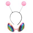 thumbnail image 1 of BRIGHTFUFU 1 Juego de gafas de sol y diadema de Alien, divertidos accesorios de Cosplay de Alien, gafas de Alien con diadema, 1 of 7