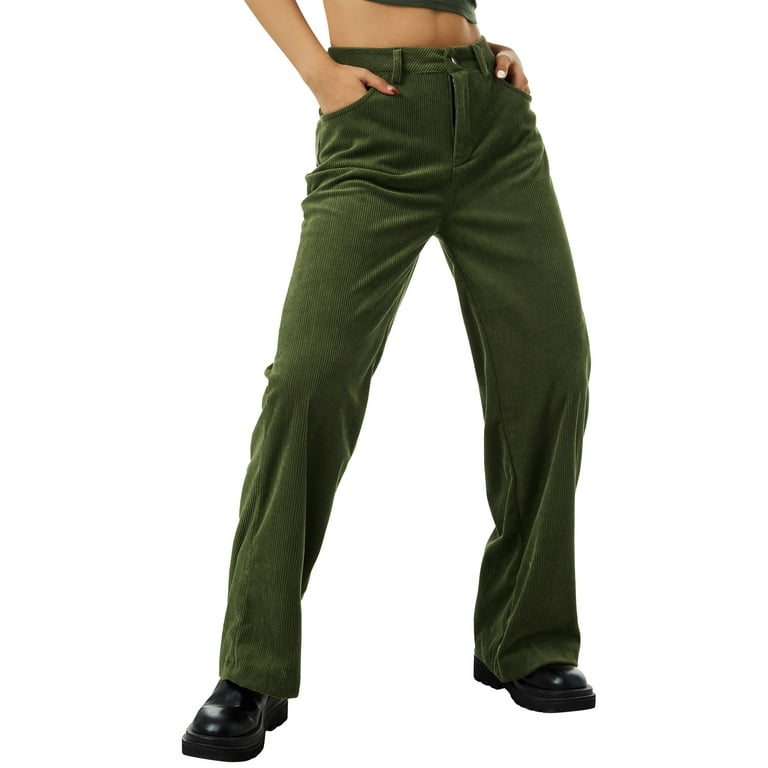 Casual Long Trousers, Women Pants Elastic Waist Skin Friendly 4 Pockets For  Outdoor Black,OD Green,Apricot