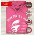 thumbnail image 2 of S4E Men's Martin Luther King Jr. Silence is Betrayal Hoodie Sweatshirts XX-Large Heliconia Pink, 2 of 4