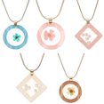thumbnail image 2 of Bangcool Pendentif Géométrique Simple Séché Collier de Fleurs Collier Charme Collier pour les Femmes, 2 of 6