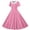 Hot Pink, variant on Elvqul Womens Short Sleeve Sundresses V Neck Summer Midi Dresses Pullover Pleated Knee Length Vacation Casual Dresses for Women
