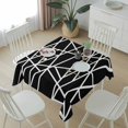 thumbnail image 6 of Black White Stripes Table Cloth Waterproof Tablecloths, Modern Abstract Art Geometric Tablecloth Dining Table Cover for Kitchen Party Tabletop Outdoor, Square Tablecloth 54x54 Inch, 6 of 9