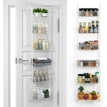 6-Tier Over The Door Pantry Organizer Rack Heavy-Duty Hanging Shelf Spice Rack