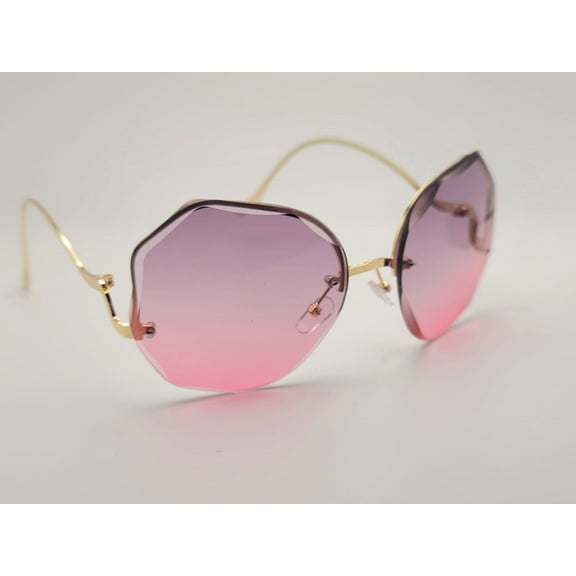 Rimless Sunglasses Women Ocean Water Cut Eyewear Women/Men