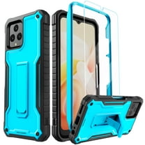 ExoGuard For T-Mobile REVVL 6 Case, Phone Case with Screen Protector and Kickstand (Blue)