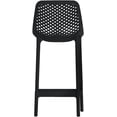 thumbnail image 4 of Meridian Furniture Tabouret de Patio Extérieur Noir Mykonos (Ensemble de 4), 4 of 8