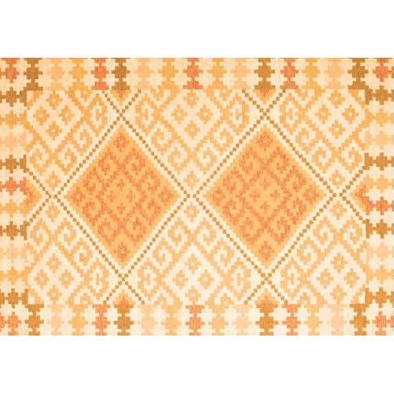 Ahgly Company Indoor Rectangle Southwestern Orange Country Area Rugs, 8' x 12'