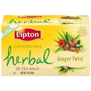 Lipton Herbal Ginger Twist Tea Bags, 20ct