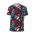 thumbnail image 6 of Wukai Geometric Elements Print Men's Short-Sleeved Mesh T-Shirt,Quick-Dry Short Sleeve Workout T-Shirt-Small, 6 of 8