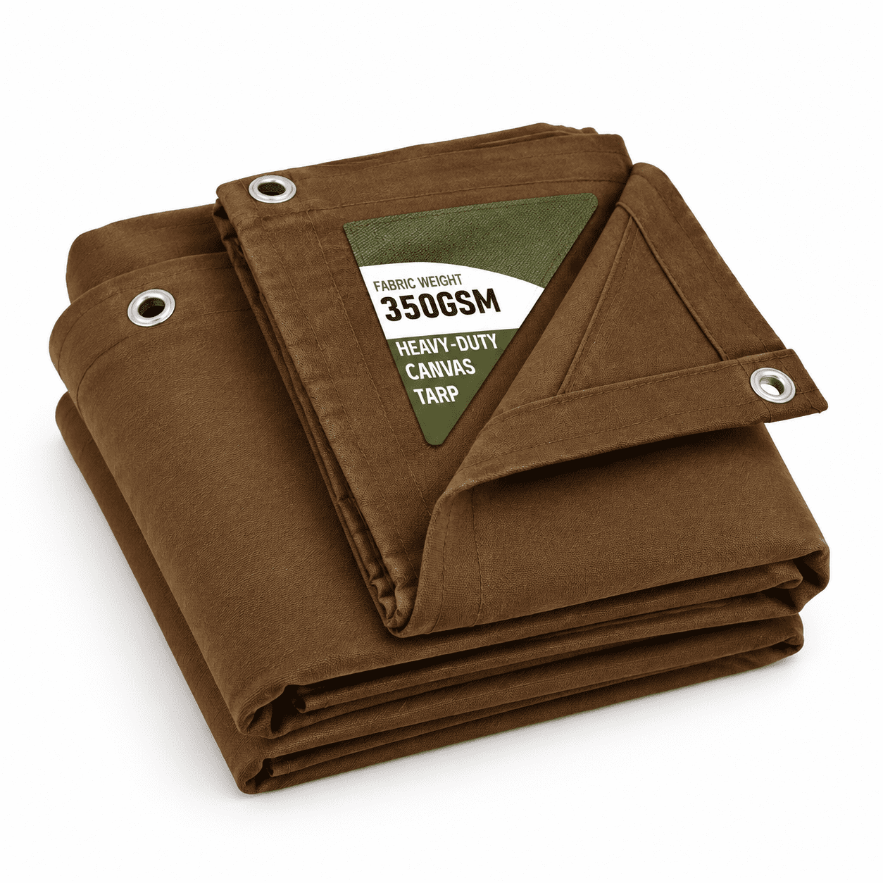 10x16 Ft Canvas Tarp With Rustproof Grommets Heavy Duty Multipurpose Tarpaulin Cover For Tent Roof Camping Woodpile-tan