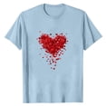 thumbnail image 4 of PNTUTB Men's Valentine's Day Fashion Heart Print Crew Neck Short Sleeve Pullover Casual Loose Comfort Tops, 4 of 5