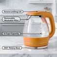 thumbnail image 3 of OVENTE Electric Kettle, 1.5L Borosilicate Glass Countertop Water Heater and Boiler for Coffee or Tea, BPA-Free, Auto Shut-Off, Boil-Dry Protection, Removable and Washable Spout Filter, Orange KG83O, 3 of 8