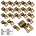 thumbnail image 1 of Jchl Sujetadores para Mesa De Escritorio con Tornillos Bronce Conectores De Mesa En Z para Trabajo Pesado Clips para Mesa/Soportes para Mesa Juego De 20 Paquetes (Incluye 20 Clips Y 20 Tornillos) Bron, 1 of 5