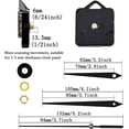 thumbnail image 4 of Clock Mechanisms Kit Quartz Movement Hands Large Wall Clocks Classroom Bedroom Machinery Watch Table Sweep Timepiece Clockwork DIY Repair Parts, 4 of 8