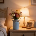 thumbnail image 4 of Iron Floral Arrangement Vase, White/Blue Tall Metal Flower Vase, Unbreakable Rust-Resistant, Decorative Practical, for Fresh/Dried Flowers Home Bedroom Kitchen Living Room Centerpiece, 4 of 6
