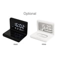 thumbnail image 2 of Zootealy 10W Wireless Charger Pad and Alarm Clock 8mm Sensing Distance Qi Wireless Charging Stand with Thermometer Calendar Time Display Charging Station Compatible with Android iOS Phones, 2 of 8