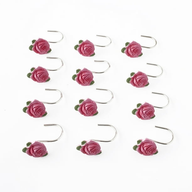 Vintage Rose Shower Curtain Rings With Fl Design Set Of 12 Vintage Rose Shower Curtain Rings With