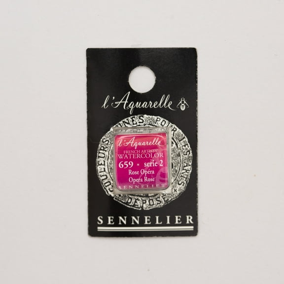 Sennelier French Artists' Watercolor, Half Pan, Opera Rose S2