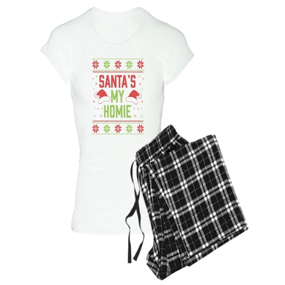 CafePress - Santa's My Homie - Women's Light Pajamas