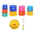 thumbnail image 2 of Vasos apilables para conejos y bola de golosinas, PP, duraderos, paquete de 11 juguetes de conejo para romper el aburrimiento con cepillo de limpieza, 2 of 8