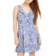 thumbnail image 1 of Vestido Floral ajustado y acampanado Teeze Me para mujer azul 9/10, 1 of 1