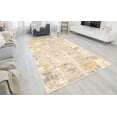 thumbnail image 2 of eCarpetGallery Modern Living Room Area Rug, 6'7" x 9'6", Yellow, Azure, 2 of 9