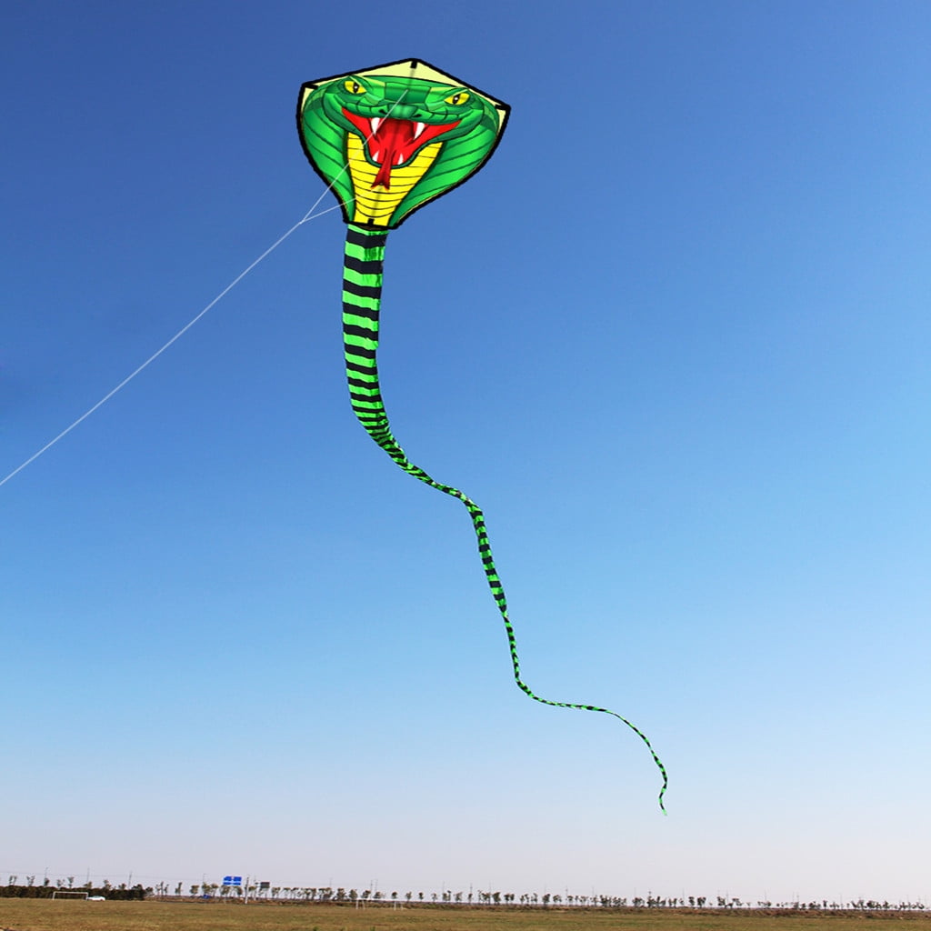 Cotonie 15 Meters Outdoorfun Bamboo Leaf Green Snake Kite Bigger And