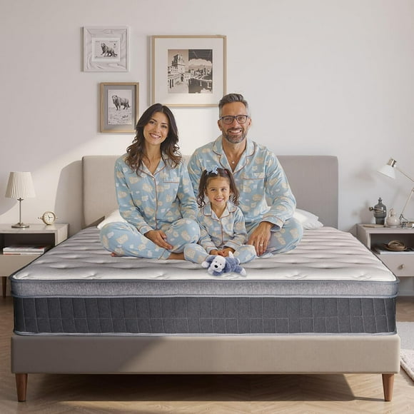 Twin Mattress 12 Inch, Memory Foam Hybrid Mattress in A Box, Twin Size Mattresses with Individually Pocket Spring for Pressure Relief, Strong Edge Support Motion Isolation Medium Firm, 180 Night Trial