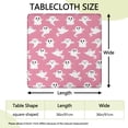 thumbnail image 2 of Pink Halloween Ghosts Square Fitted Tablecloth with Elastic Edge,Square Table Cover,Washable Elastic Table Cover for Home Kitchen Party Decor 36"x36", 2 of 6