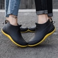 thumbnail image 5 of Chaussures de Pluie Élégantes pour Femmes Chaussures de Pluie pour Femmes Automne -On Version Coréenne Pare-Chocs Solide Chaussures de Pluie pour Femmes Mode Colorée Tube Court Slip Hommes Chaussures d'Eau pour Hommes, 5 of 5