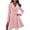 Pink, variant on A-Line Coats for Women Fall Winter Long Sleeve Slim Fit Mid Length Coats Lapel Collar Double Breasted Flared Hem Outerwear S