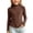 Coffee, variant on YHAJDS Girl Ruffle Sweatshirts Fall Pullover Shirts Solid Color Half Turtleneck Long Sleeve Ruffle Trim Fleece Elastic Base Tops