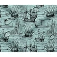 thumbnail image 1 of Tissu Taffetas Imperméable d'Extérieur par 3 Yard - Soimoi Imprimé Océan Bleu / Résistant aux UV / Idéal pour Housses de Coussins, Imperméables, Rideaux de Douche et Plus / Largeur 56 Pouces, 1 of 7