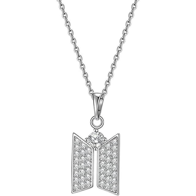 Kpop Bts collar del ejército colgante Bts Bangtan Boys joyería de circonia cúbica regalos para fanáticos del ejército para mujeres niñas niños estilo-01 -