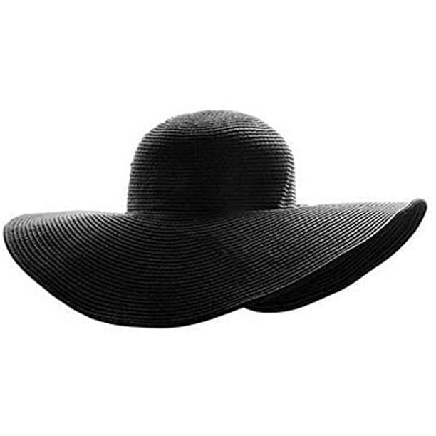 Packable Paper Straw Floppy Hat - Shade & Shore™ Black