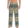 thumbnail image 2 of Goofa Traditional Tribal Aztec1 Printed Soft Pajama Pants for Men, Wide Leg Comfy Casual Lounge Yoga Pants-Small, 2 of 9