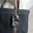 thumbnail image 6 of PhooArto 2 Pack Leather Luggage Tag with Stainless Steel Loop, Running Horse in Water Baggage Handbag Travel Suitcase Tags with Name ID Card Perfect to Quickly Spot Luggage Suitcase, 6 of 6