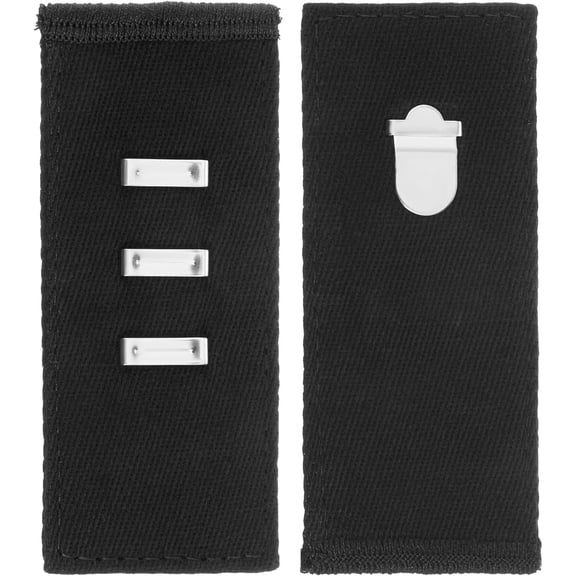 8 Pcs Black 3.3 x 1.4 Inch No-Sew Waist Extender Buttons, Adjustable Pants Waistband Clips for Jeans, Trousers, and Casual Pants