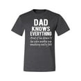 thumbnail image 2 of Wild Bobby,Dad Knows Everything Know It All Funny Men, Father's Day, Tees, Father's Day, Men Graphic Tees, Heather Black, Medium, 2 of 3