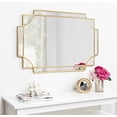 thumbnail image 4 of Kate and Laurel Minuette Decorative Rectangle Frame Wall Mirror in Gold Leaf, 24x35.5 Inches, 4 of 5