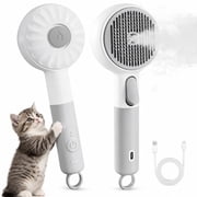 Behome Pet Steam Brush for Cats & Dogs, Self-Cleaning Cat Brush with 2 Water Spray Modes, Anti-Static Dog Brush for Shedding & Grooming