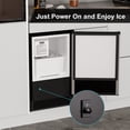 thumbnail image 5 of OUBID 15"W Drainless Under Counter Ice Maker, 22 lbs Storage Bin, Crescent Ice, Built-In/Freestanding Ice Maker, No Drain Required, ETL Certified, for Residential & Commercial Use, 5 of 13