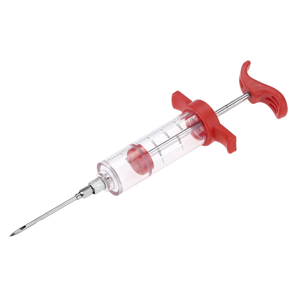 Aufee Meat Tenderizer Meat Marinade Injector Turkey Chicken Flavour Sauce Cooking Syringe Needle Meat Marinade Tenderizer Meat Marinade Needle Injector BBQ