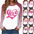 thumbnail image 5 of HCNTES Womens Valentines Long Sleeve Crew Neck Shirts Love Heart Casual Funny Spring Tee Tops for Ladies(White,M), 5 of 9