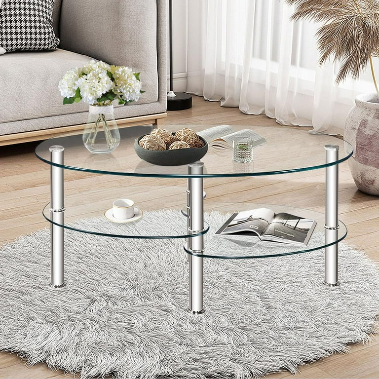 Glass top tea table discount