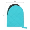 thumbnail image 6 of Unique Bargains Oven Mitts Heat Resistant Cooking Gloves Blue 7.9x5.7inch, 6 of 6