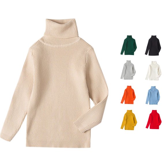 Toddler Toddler Baby Knit Turtleneck Sweater Soft Solid Warm Sweater Pullover Teal Cat Hoodie 2-3 Years