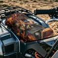 thumbnail image 3 of Uorisanigo Fire Wolf ATV Seat Cover Breathable Four Wheeler Seat Cover for Polaris Sportsman Easy to Install Four Wheeler Compatible with Most ATV Scrambler Foreman Honda Rancher, 3 of 7