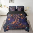 thumbnail image 2 of Castle Fairy Kawaii Magical Mushroom Twin Bedding Sets 7-Piece for Child Teenagers,Chic Floral Tree Bedding Comforter Set Microfiber,Cartoon Fairy Tale Plants Breathable Sheet Sets, 2 of 8